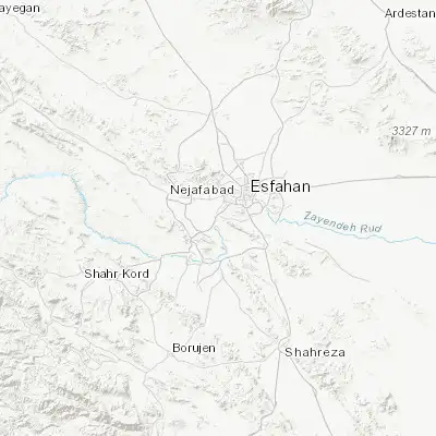 Map showing location of Kelīshād va Sūdarjān (32.551180, 51.527580)