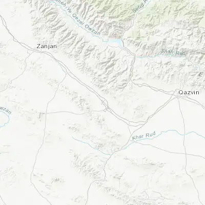 Map showing location of Khorramdarreh (36.207770, 49.195270)