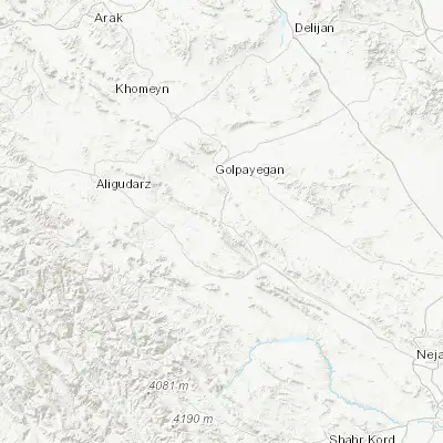 Map showing location of Khvānsār (33.220520, 50.314970)