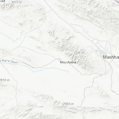 Map showing location of Neyshābūr (36.213290, 58.795750)