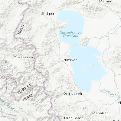 Map showing location of Orūmīyeh (37.552740, 45.076050)