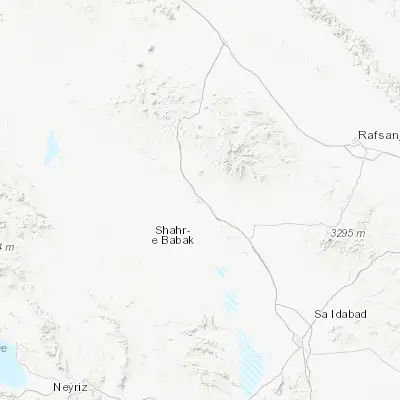 Map showing location of Shahr-e Bābak (30.116500, 55.118600)