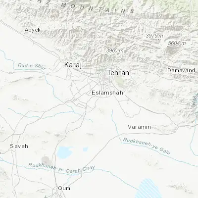 Map showing location of Shahrak-e Emām Ḩasan (35.488460, 51.345670)