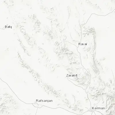 Map showing location of Shahrak-e Pābedānā (31.134440, 56.398060)