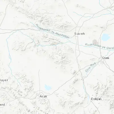 Map showing location of Tafresh (34.693070, 50.016010)