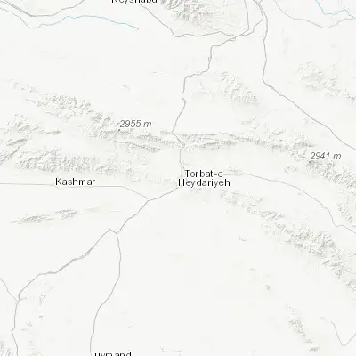 Map showing location of Torbat-e Ḩeydarīyeh (35.274010, 59.219490)