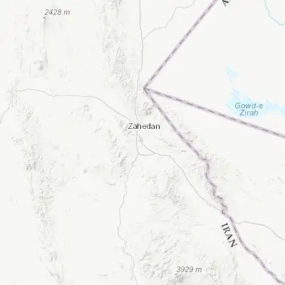 Map showing location of Zahedan (29.496300, 60.862900)