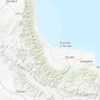 Map showing location of Ziabar (Gaskar) (37.426100, 49.245900)
