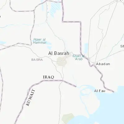 Map showing location of Az Zubayr (30.392130, 47.701750)