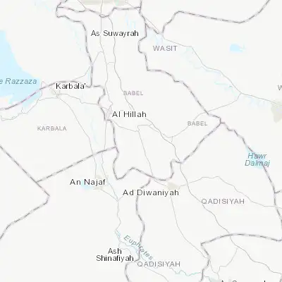 Map showing location of Imam Qasim (32.297990, 44.682820)