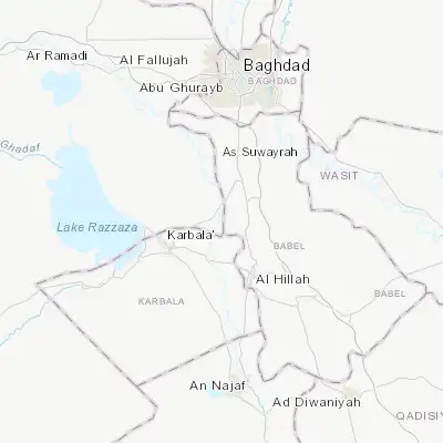 Map showing location of Nāḩīyat Saddat al Hindīyah (32.715570, 44.278570)