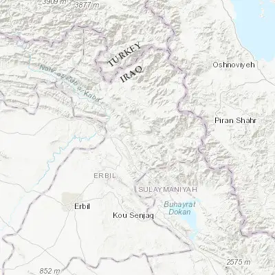 Map showing location of Ṟuwandiz (36.612070, 44.523720)