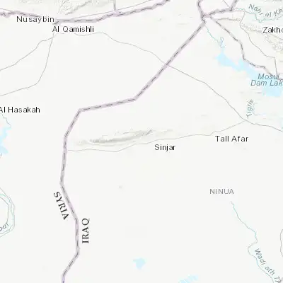 Map showing location of Sinjār (36.320900, 41.876560)