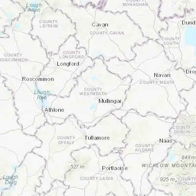 Map showing location of An Muileann gCearr (53.524660, -7.338500)