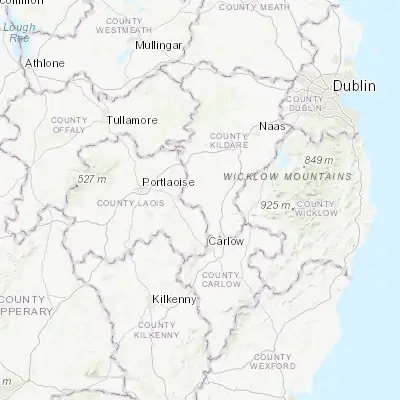 Map showing location of Athy (52.991390, -6.980280)