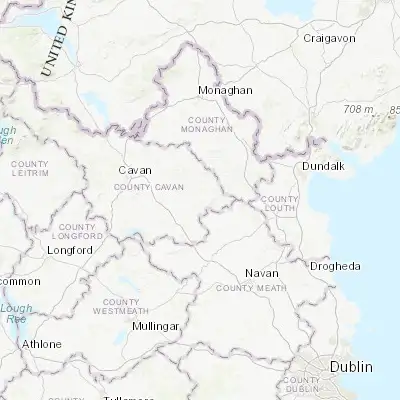 Map showing location of Bailieborough (53.916670, -6.966670)