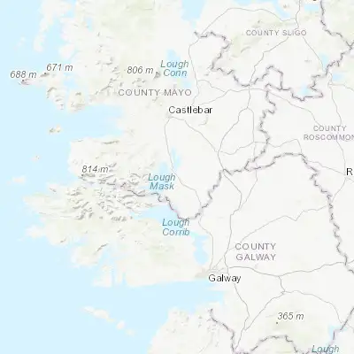 Map showing location of Ballinrobe (53.633330, -9.233330)
