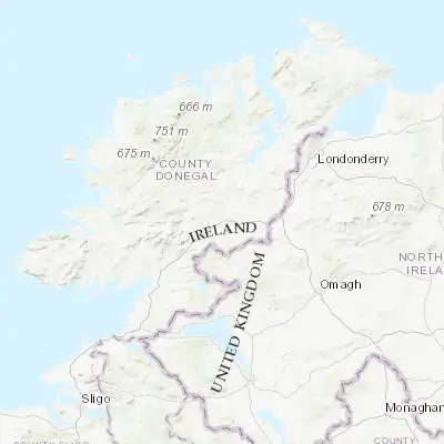 Map showing location of Ballybofey (54.800000, -7.783330)