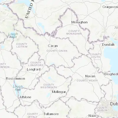 Map showing location of Ballyjamesduff (53.865280, -7.202780)