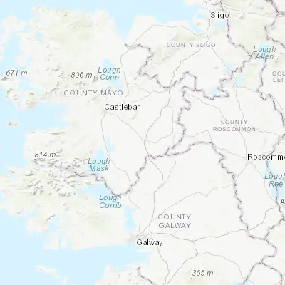 Map showing location of Claremorris (53.716670, -9.000000)