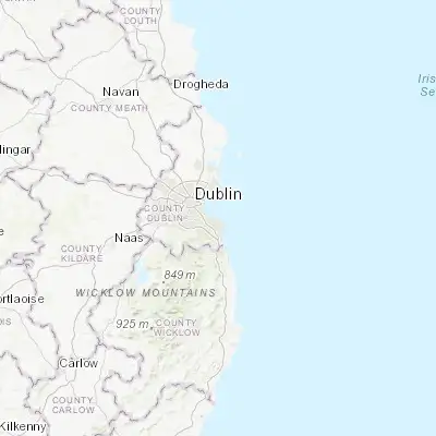 Map showing location of Dún Laoghaire (53.293950, -6.135860)