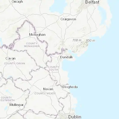 Map showing location of Dundalk (54.000000, -6.416670)