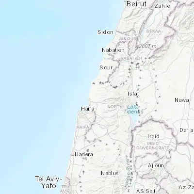 Map showing location of Abū Sinān (32.958910, 35.171520)