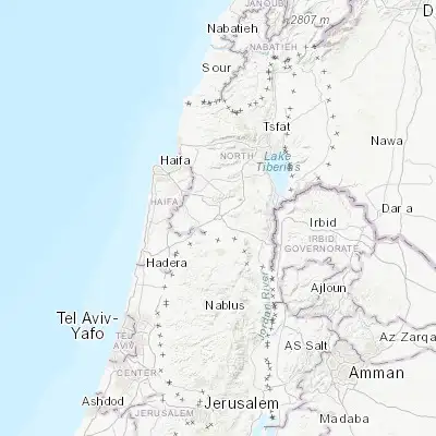Map showing location of Afula (32.609070, 35.289200)