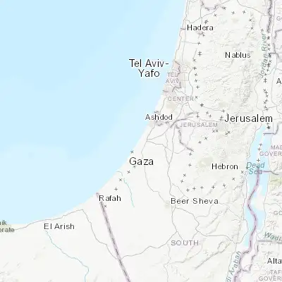 Map showing location of Ashkelon (31.669260, 34.571490)