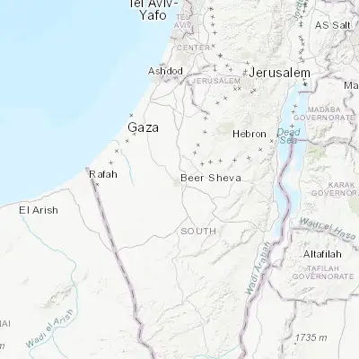 Map showing location of Beersheba (31.251810, 34.791300)