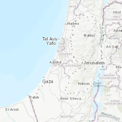 Map showing location of Bet El‘azari (31.844290, 34.803680)