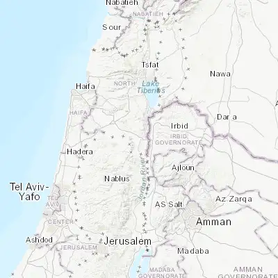 Map showing location of Bet She’an (32.497280, 35.496320)