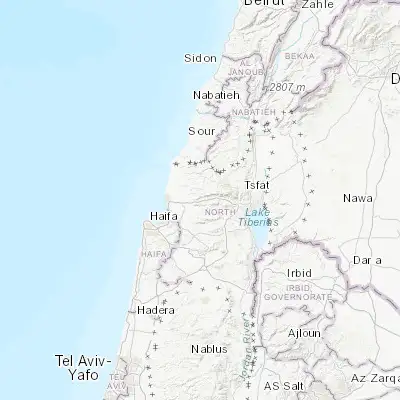 Map showing location of Bi’na (32.930660, 35.271570)