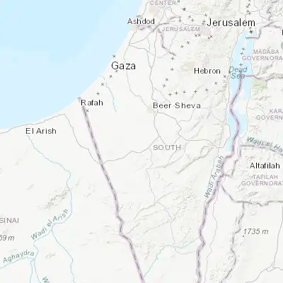 Map showing location of Bir Hadaj (31.024160, 34.708570)