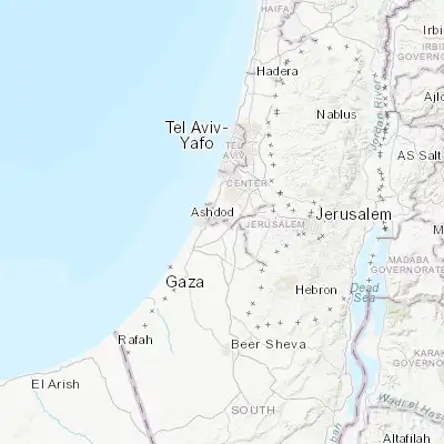 Map showing location of Bnei Ayish (31.783330, 34.750000)