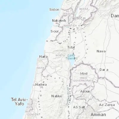 Map showing location of Bu'ayna-Nujaydat (32.809660, 35.369870)