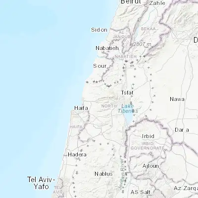 Map showing location of Deir el Asad (32.935980, 35.269980)