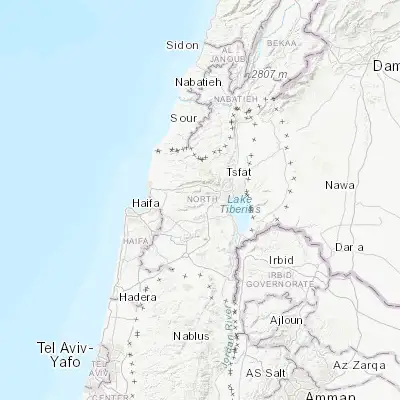 Map showing location of Deir Ḥannā (32.861960, 35.363650)