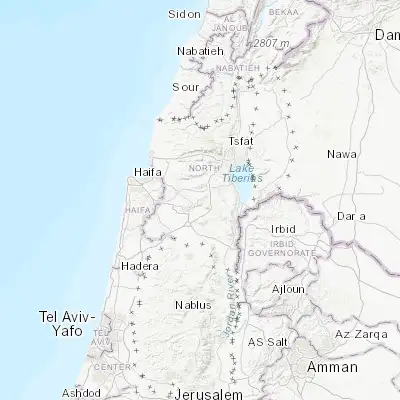 Map showing location of ‘Ein Māhil (32.723040, 35.353030)