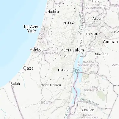 Map showing location of El‘azar (31.659770, 35.143160)