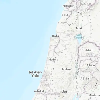 Map showing location of El Fureidīs (32.598120, 34.951530)
