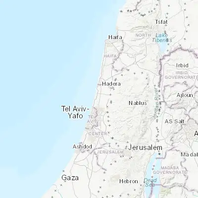 Map showing location of Even Yehuda (32.269590, 34.887590)