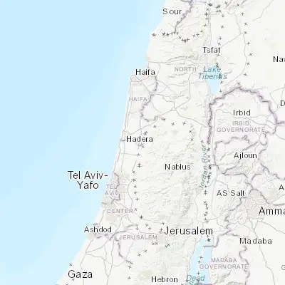 Map showing location of Jatt (32.398430, 35.039330)