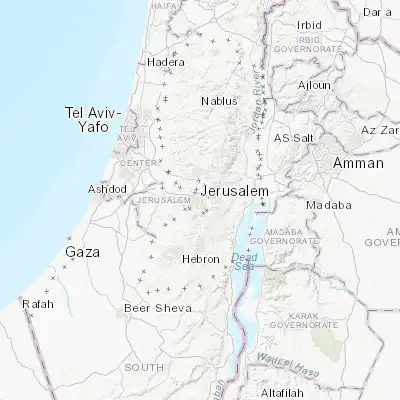 Map showing location of Jerusalem (31.769040, 35.216330)