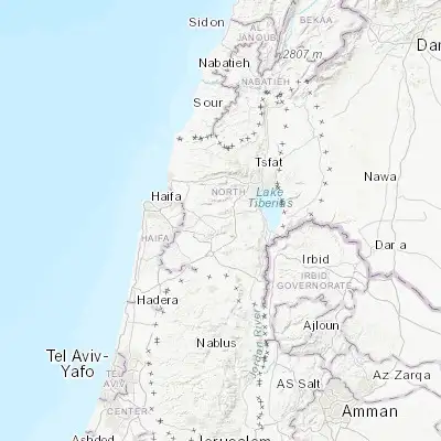 Map showing location of Kafr Kannā (32.746600, 35.342420)