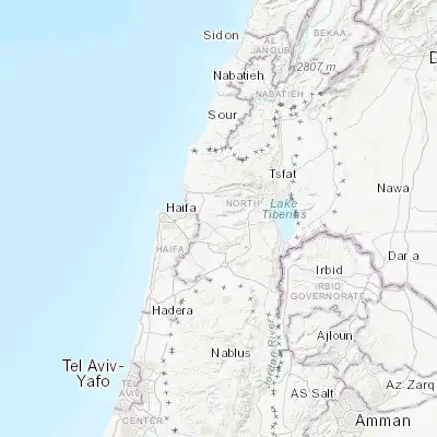 Map showing location of Kafr Mandā (32.810340, 35.260090)