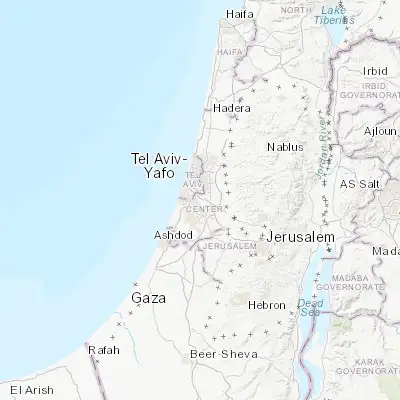 Map showing location of Kefar H̱abad (31.987930, 34.851600)