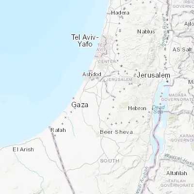 Map showing location of Kiryat Gat (31.609980, 34.764220)