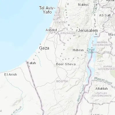 Map showing location of Lehavim (31.372840, 34.816190)