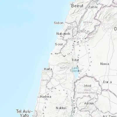 Map showing location of maalot Tarshīhā (33.016670, 35.266670)